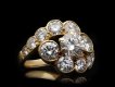 Vintage diamond cluster ring, French, circa 1970. Hatton Garden