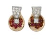 Boucheron ruby and diamond clip earrings hatton garden