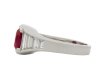 Burmese ruby and diamond flank solitaire ring hatton garden