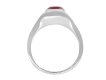 Burmese ruby and diamond flank solitaire ring hatton garden