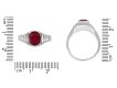 Burmese ruby and diamond flank solitaire ring hatton garden