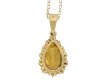 Yellow Ceylon sapphire and diamond pendant hatton garden