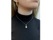 Yellow Ceylon sapphire and diamond pendant hatton garden