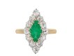 Colombian emerald and diamond cluster ring hatton garden