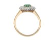 Colombian emerald and diamond cluster ring hatton garden