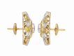 Kutchinsky Fancy Colour Diamond Cluster Earrings, English, 1972. Hatton Garden