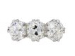 Edwardian diamond three stone ring, circa 1915. Hatton Garden