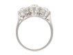Edwardian diamond three stone ring, circa 1915. Hatton Garden