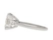 Kutchinsky rectangular step cut diamond ring, circa 1975. Hatton Garden