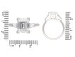 Kutchinsky rectangular step cut diamond ring, circa 1975. Hatton Garden