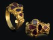  Elizabethan Burmese ruby Fleur de lis ring hatton garden