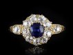 Edwardian sapphire and diamond coronet cluster ring hatton garden