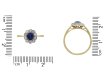 Sapphire and Diamond Coronet Cluster Ring hatton garden
