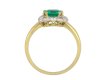 Colombian emerald and diamond coronet cluster ring hatton garden