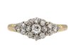 Victorian diamond cluster ring, circa 1895. Hatton Garden