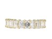 Vintage emerald cut diamond half eternity ring, circa 1960. Hatton Garden