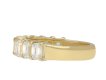 Vintage emerald cut diamond half eternity ring, circa 1960. Hatton Garden