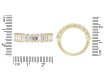 Vintage emerald cut diamond half eternity ring, circa 1960. Hatton Garden