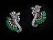 Vintage emerald and diamond earrings, circa 1950 hatton garden