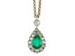 Colombian emerald and diamond pendant, circa 1880 hatton garden