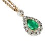 Colombian emerald and diamond pendant, circa 1880 hatton garden