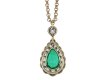 Colombian emerald and diamond pendant, circa 1880 hatton garden