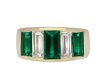 Colombian emerald and diamond ring, circa 1970. Hatton Garden