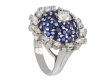 Gubelin sapphire and diamond bombé cocktail ring hatton garden