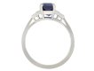 Royal Blue Burmese sapphire and diamond ring hatton garden