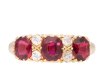 Ruby and diamond seven stone ring, English, 1911. Hatton Garden