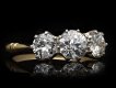Edwardian diamond three stone ring, circa 1910. Hatton Garden