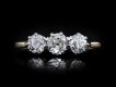 Edwardian diamond three stone ring, circa 1910 Hatton garden