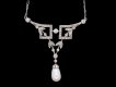 Natural pearl and diamond necklace, French, circa 1915. Hatton Garden