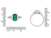 Colombian emerald diamond flanked solitaire ring hatton garden