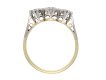Diamond three stone ring, circa 1950. Hatton Garden
