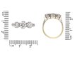 Diamond three stone ring, circa 1950. Hatton Garden