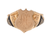 Rose gold and enamel signet ring, circa 1900.