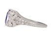 Burmese sapphire and diamond cluster ring, circa 1925. Hatton Garden