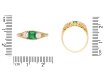 Victorian Colombian emerald and diamond three stone ring, circa 1890. Hatton garden