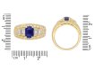 Bulgari sapphire and diamond cluster ring, Italian, circa 1970. Hatton garden