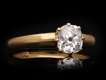 Victorian old mine diamond solitaire ring, circa 1900. Hatton Garden