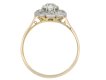 Fancy faint green diamond cluster ring circa 1940 hatton garden