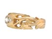 Diamond solitaire carved ring, circa 1880. Hatton Garden