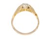 Diamond solitaire carved ring, circa 1880. Hatton Garden