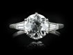 Old cut diamond flanked solitaire ring, circa 1925 hatton garden