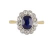 Edwardian sapphire and diamond coronet cluster ring hatton garden