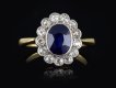 Edwardian sapphire and diamond coronet cluster ring hatton garden