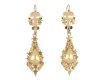 Georgian pearl, emerald and diamond drop earrings hatton garden
