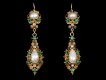 Georgian pearl, emerald and diamond drop earrings hatton garden