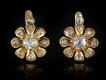 Victorian diamond flower earrings, circa 1890. hatton garden